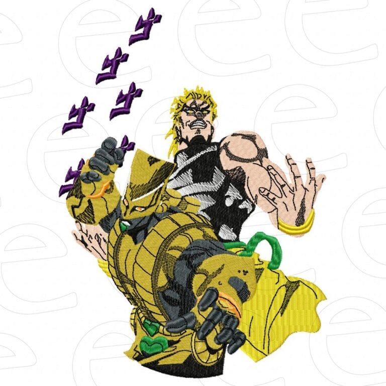 DIO and The World with menacing symbols
