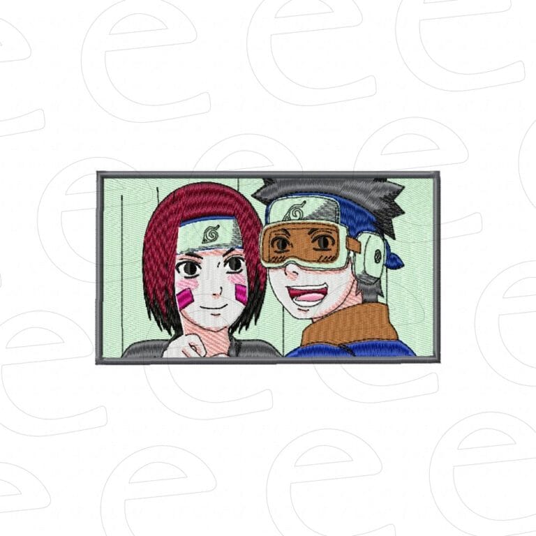 Rin and Obito in a rectangular frame