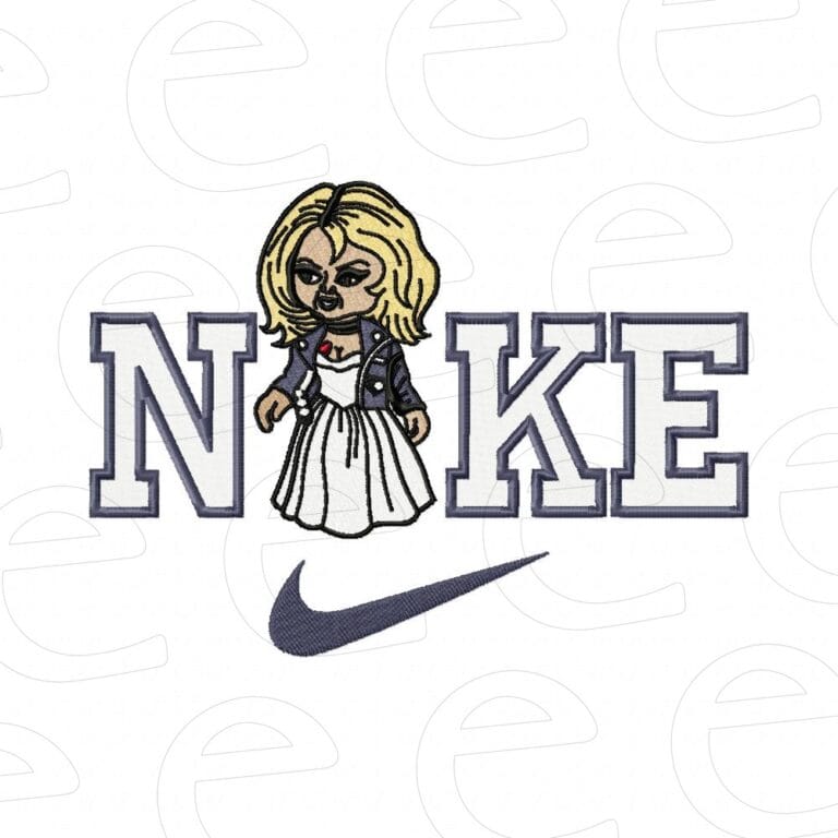 Tiffany Valentine in Nike logo and swoosh