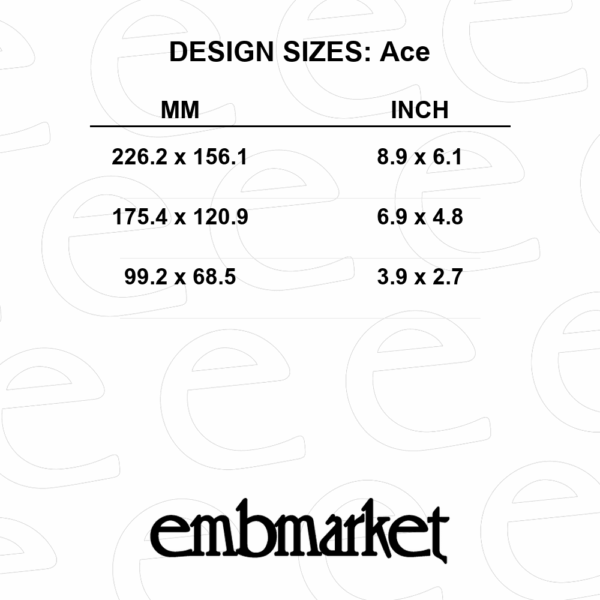 ace in fire in a rectangle
