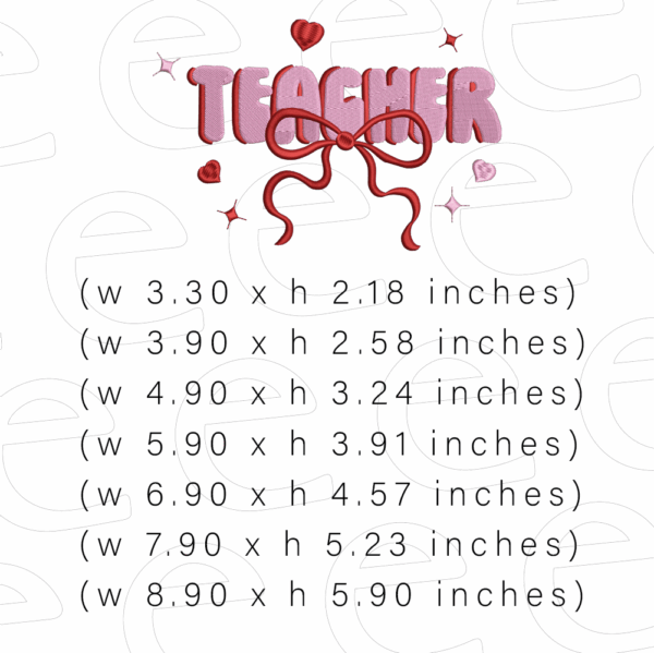 Teacher Embroidery Designs bundle