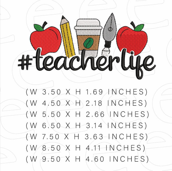 Teacher Embroidery Designs bundle