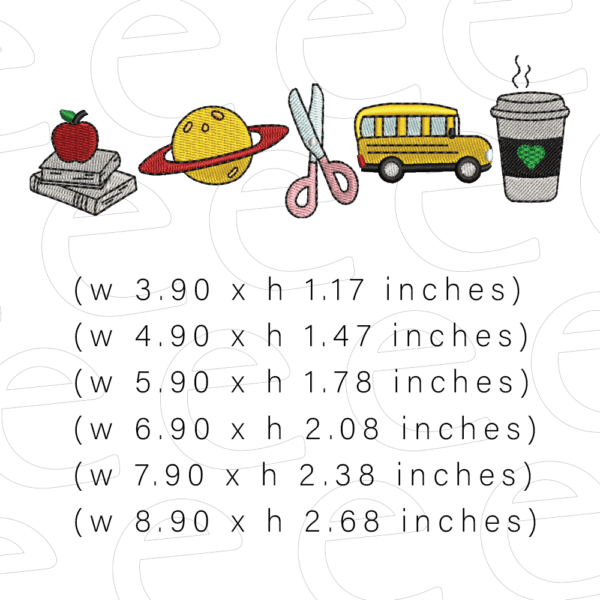 Teacher Embroidery Designs bundle