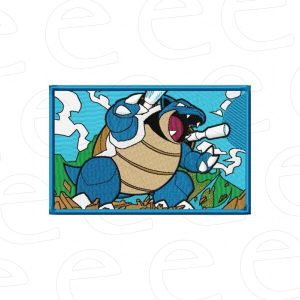 Blastoise in rectangle manga landscape