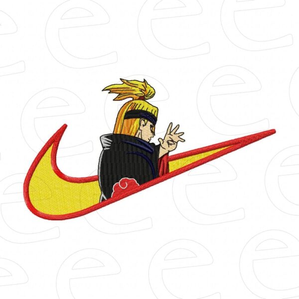 deidara in red and yellow swoosh