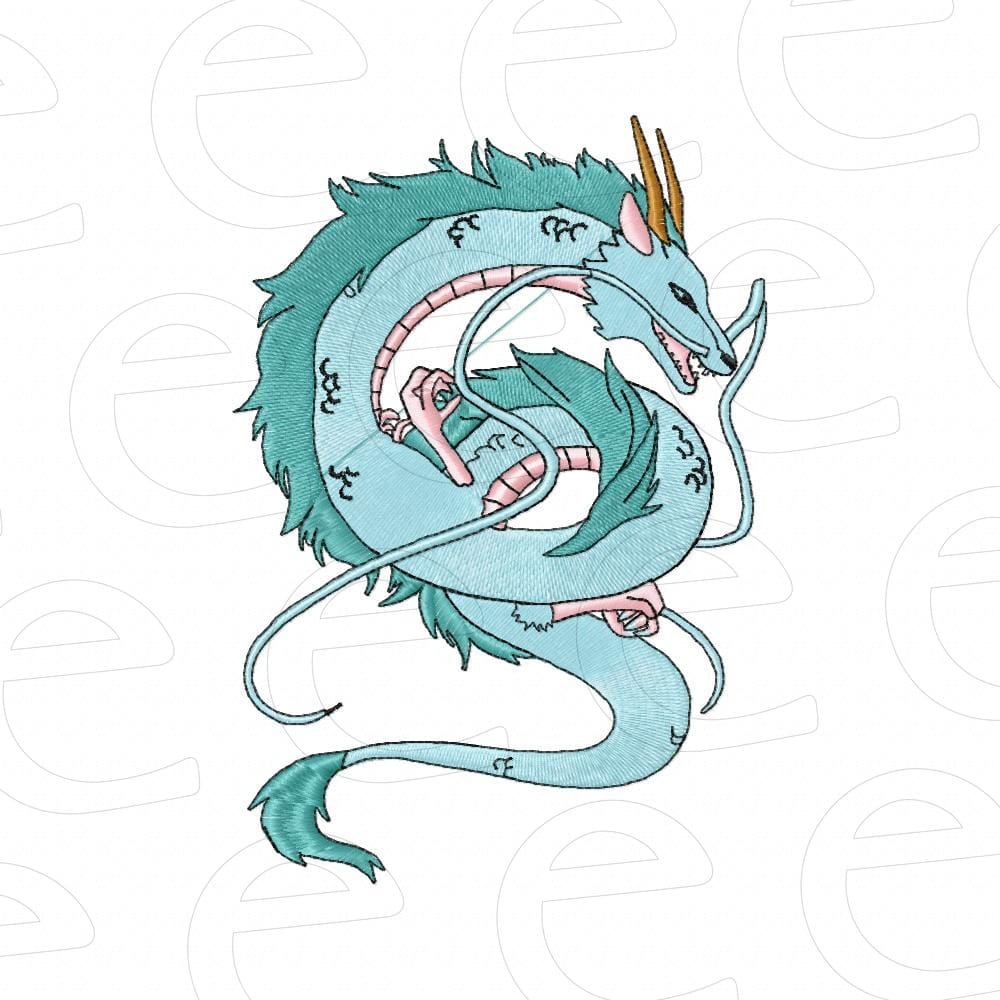 Haku dragon in a circle