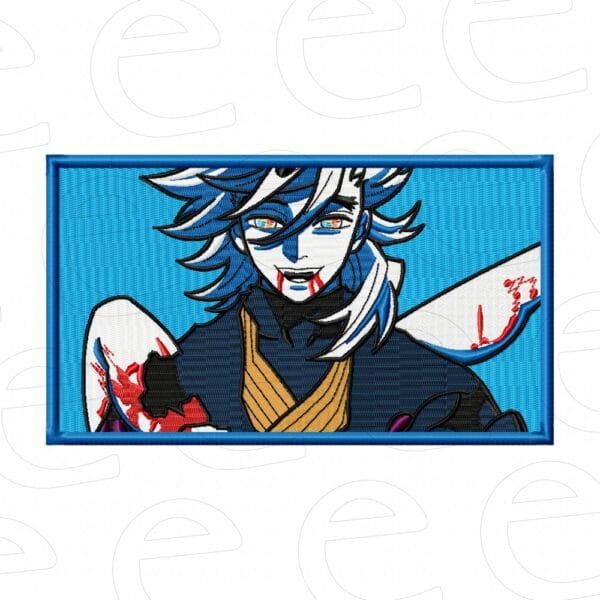 Doma with blood splatter in a rectangle