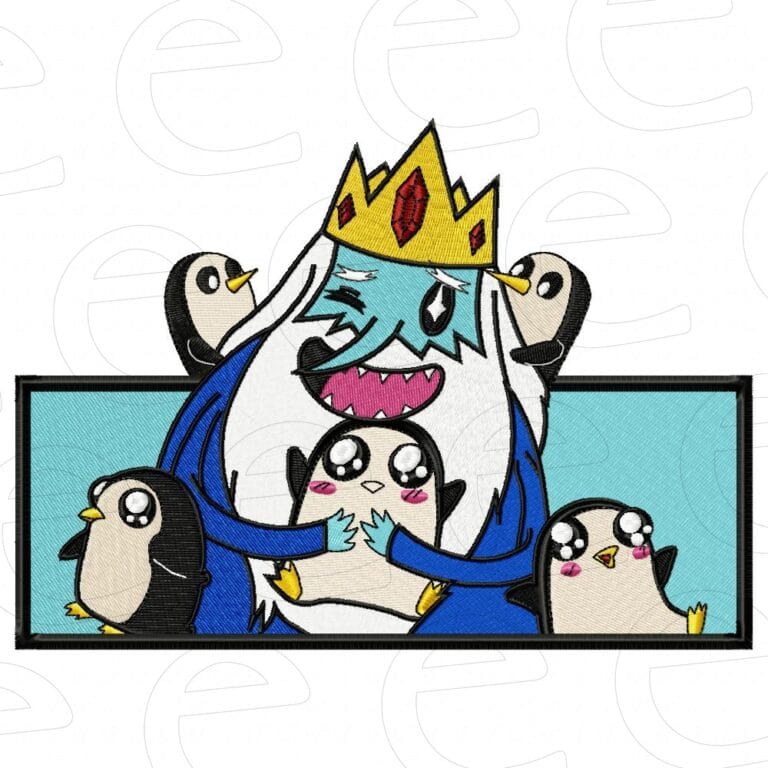 Ice King with penguins in frame