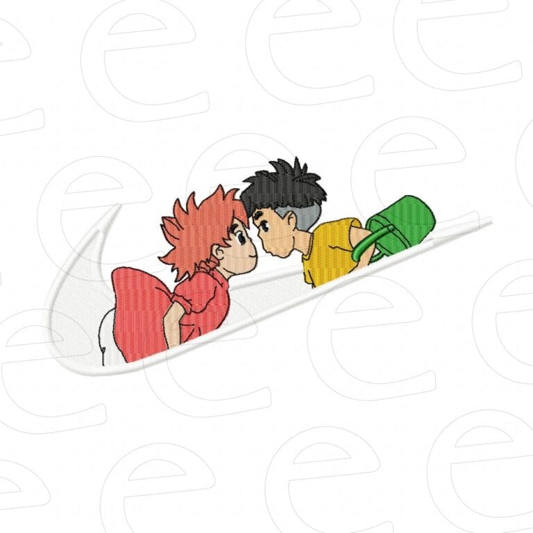 Ponyo and Sosuke in swoosh