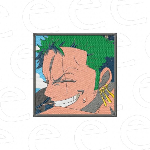 zoro smiling in square