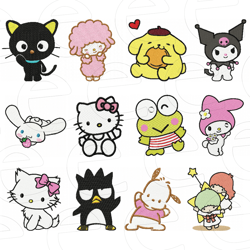 Sanrio Embroidery Designs bundle