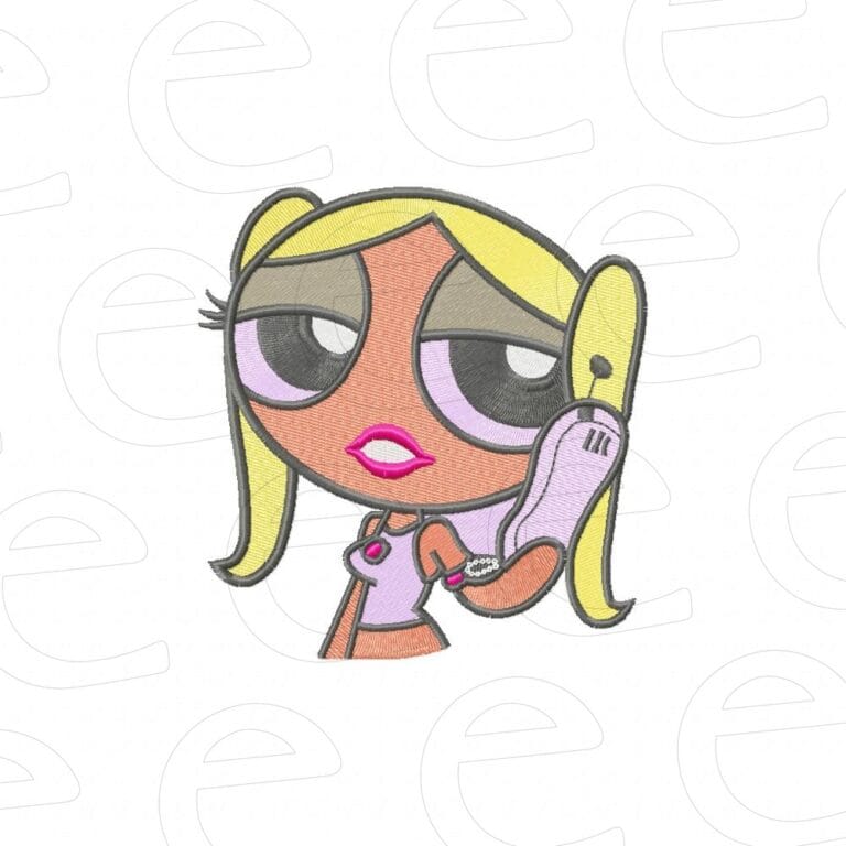 Bubbles with pink flip phone