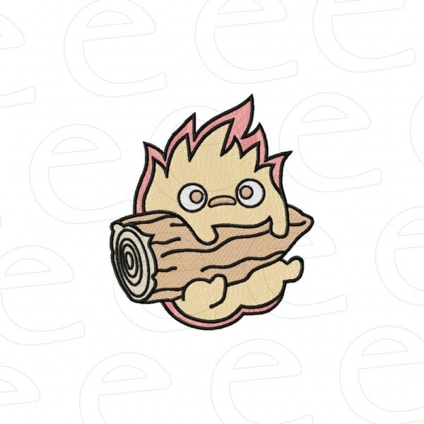 Calcifer holding a log