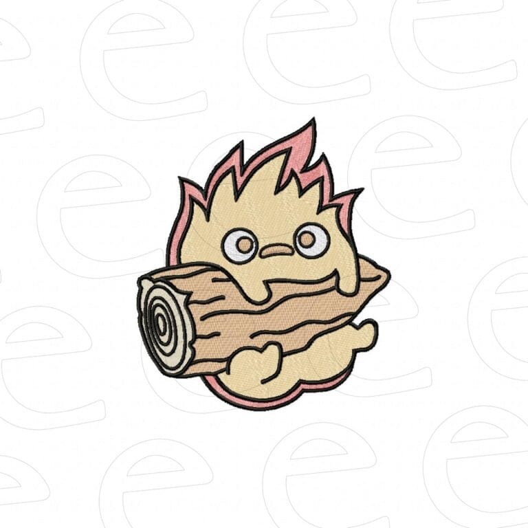 Calcifer holding a log