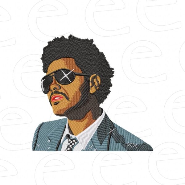 The Weeknd with cross stitches