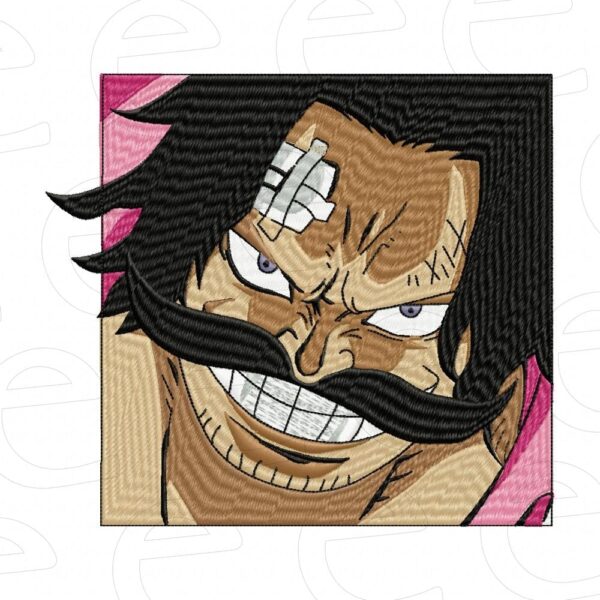 gol d. roger with bandage in square