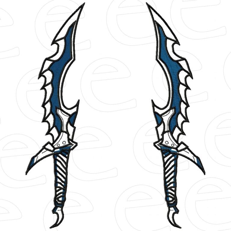 Illidan Stormrage's Twin Blades of Azzinoth with jagged edges