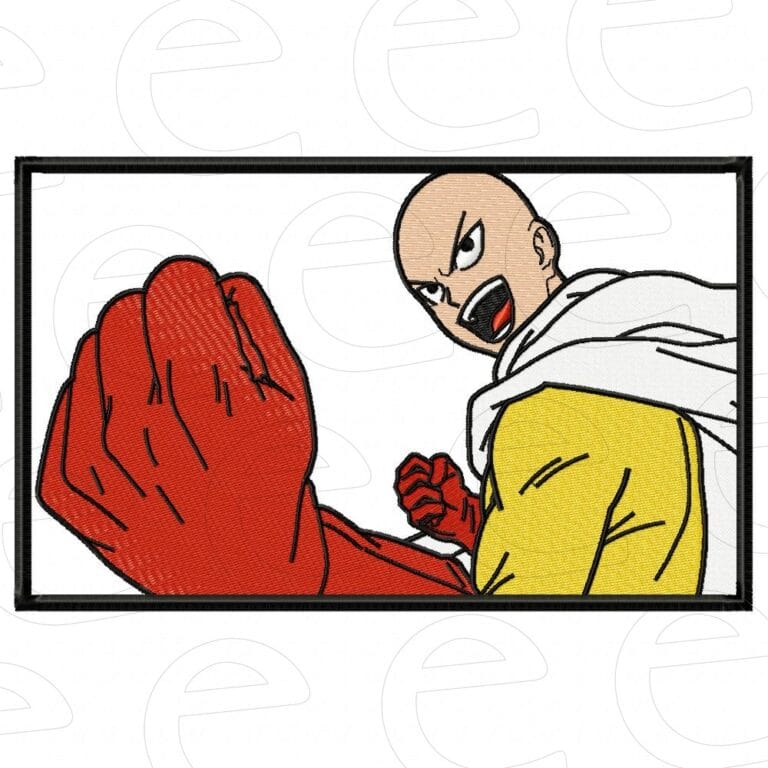 Saitama with big red fist